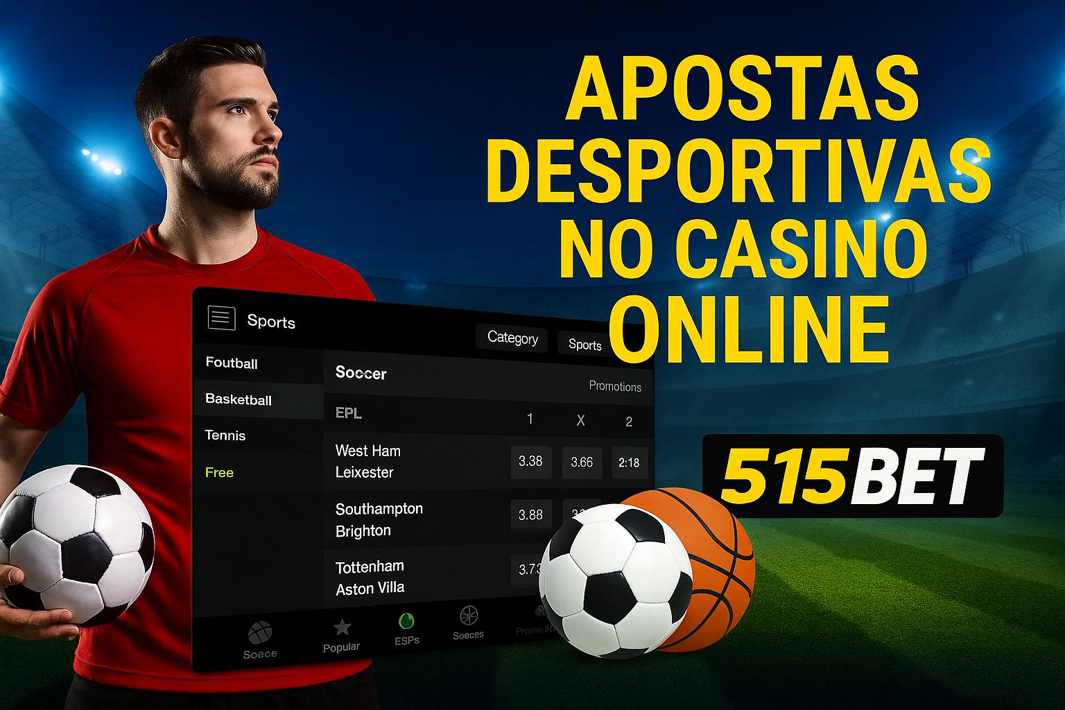 Apostas esportivas no cassino online 515BET